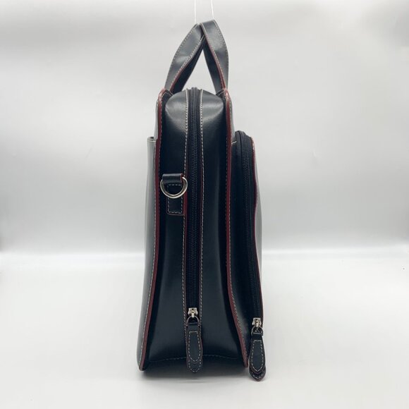 Lodis Black Leather Convertible Briefcase - Picture 4 of 12